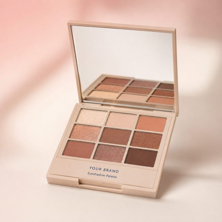 Private label 9 shade eyeshadow palette product mockup, OEM Malaysia