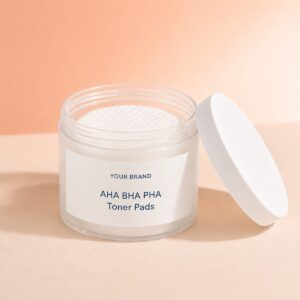 Private label aha bha pha toner pads product mockup, OEM Malaysia