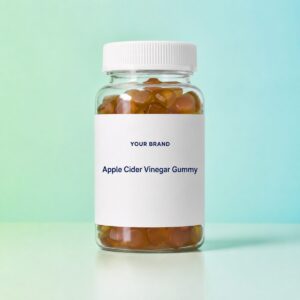Private label apple cider vinegar gummy product mockup, OEM Malaysia