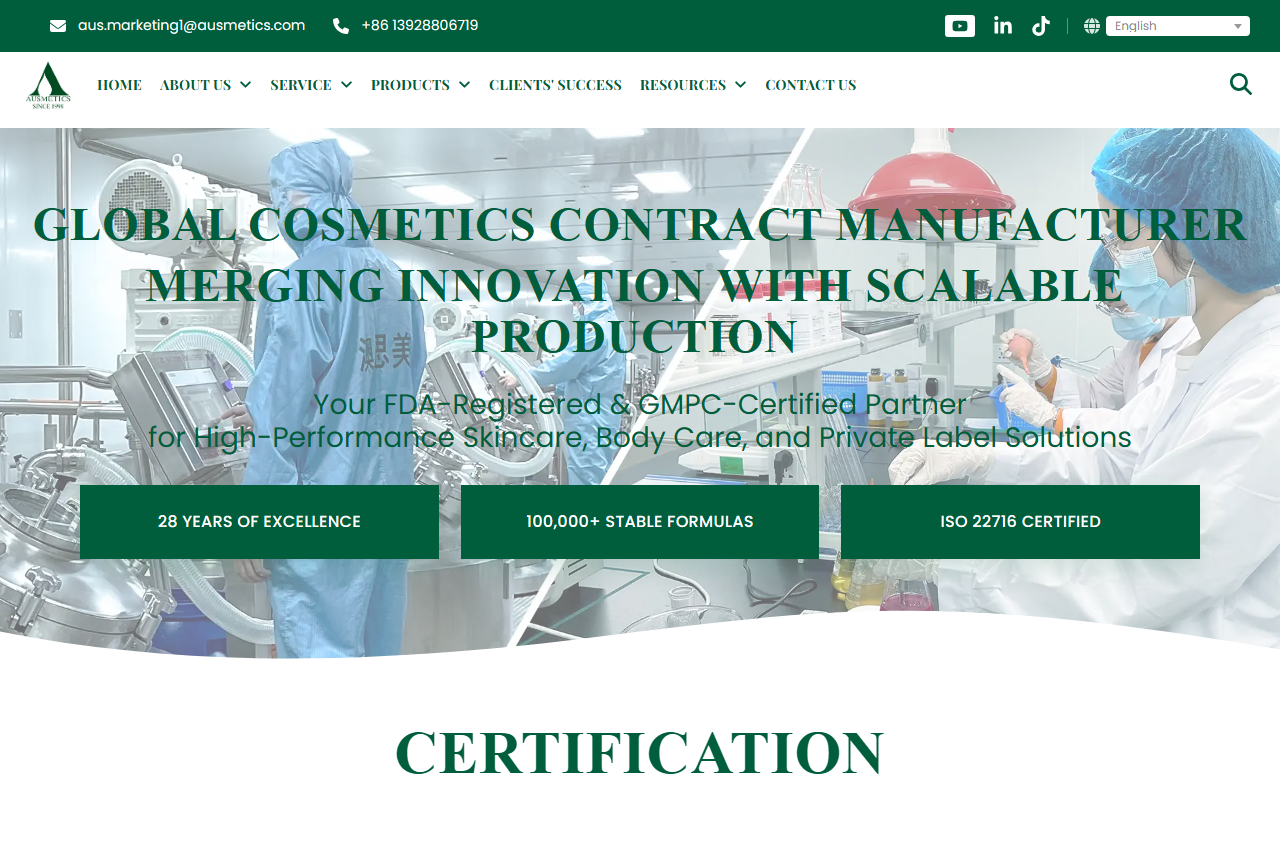Ausmetics website