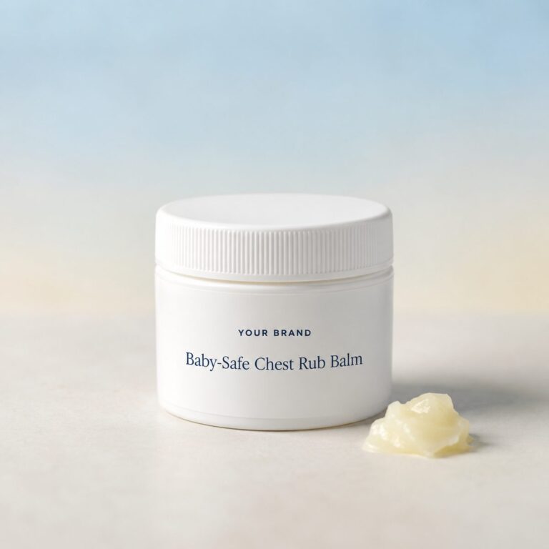 Private label baby safe chest rub balm product mockup, OEM Malaysia