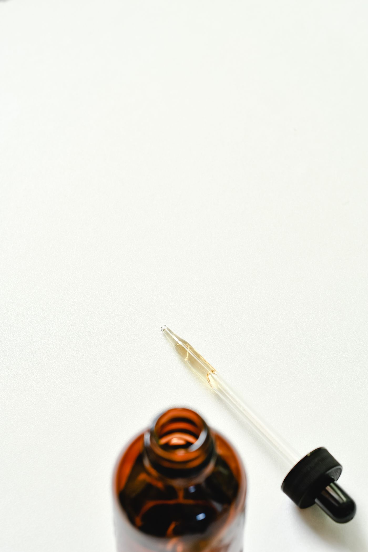 Basil Essential Oil in an amber glass dropper bottle - OEM private label Malaysia