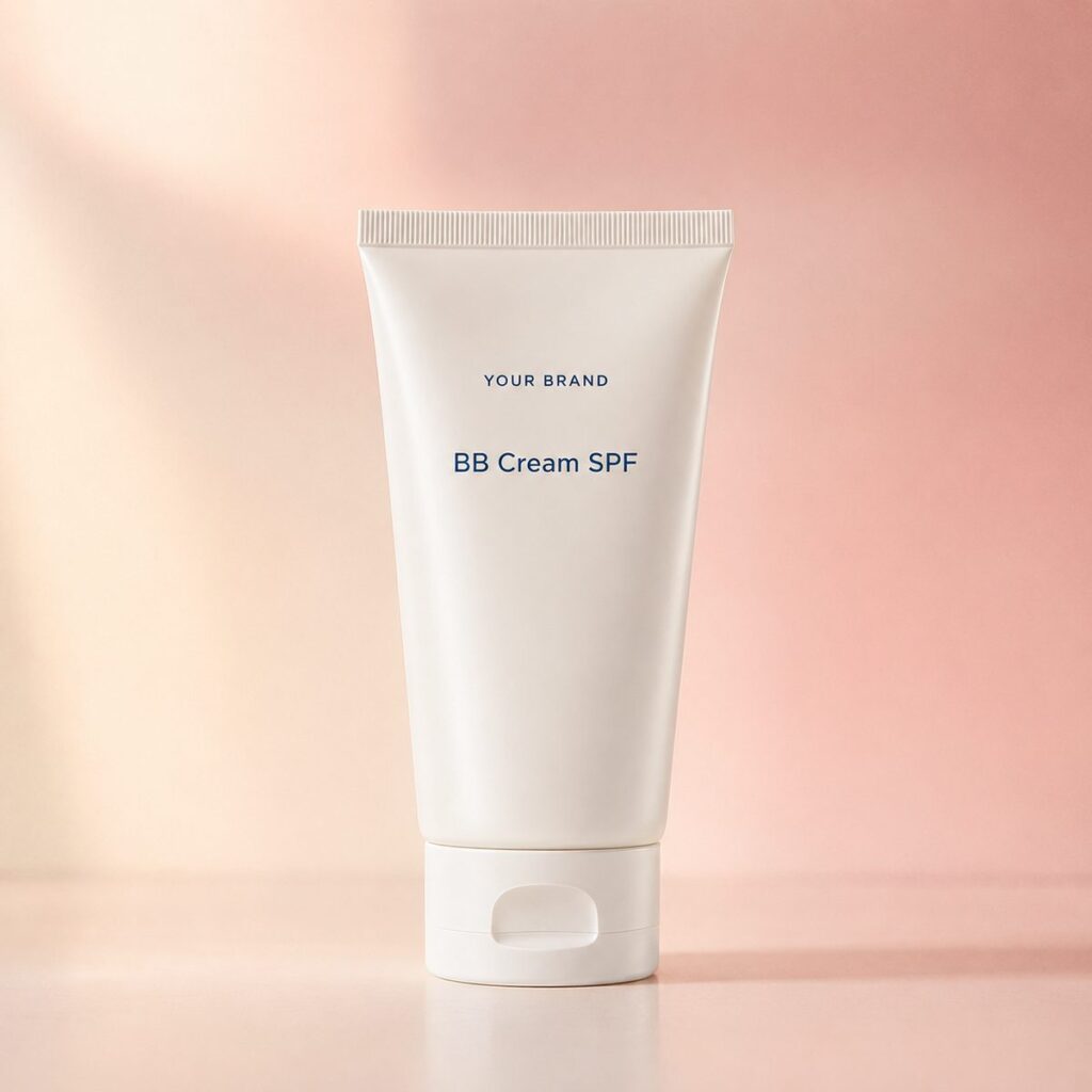 Private label bb cream spf product mockup, OEM Malaysia
