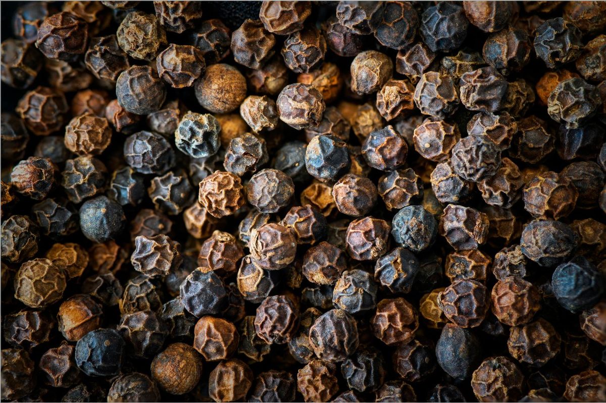 black peppercorns
