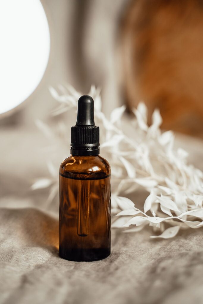 Botanical Perfume Blend in an amber glass dropper bottle - OEM private label Malaysia