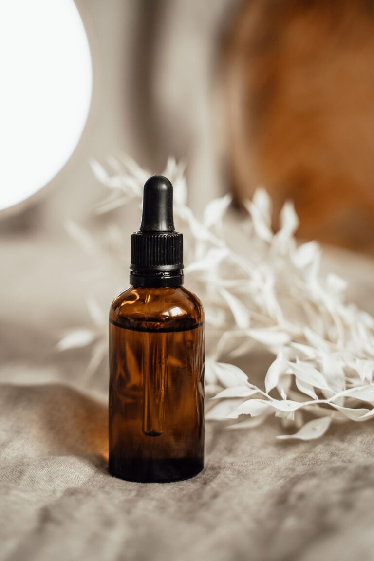 Botanical Perfume Blend in an amber glass dropper bottle - OEM private label Malaysia