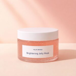 Private label brightening jelly wash off mask product mockup, OEM Malaysia
