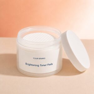 Private label brightening toner pads product mockup, OEM Malaysia