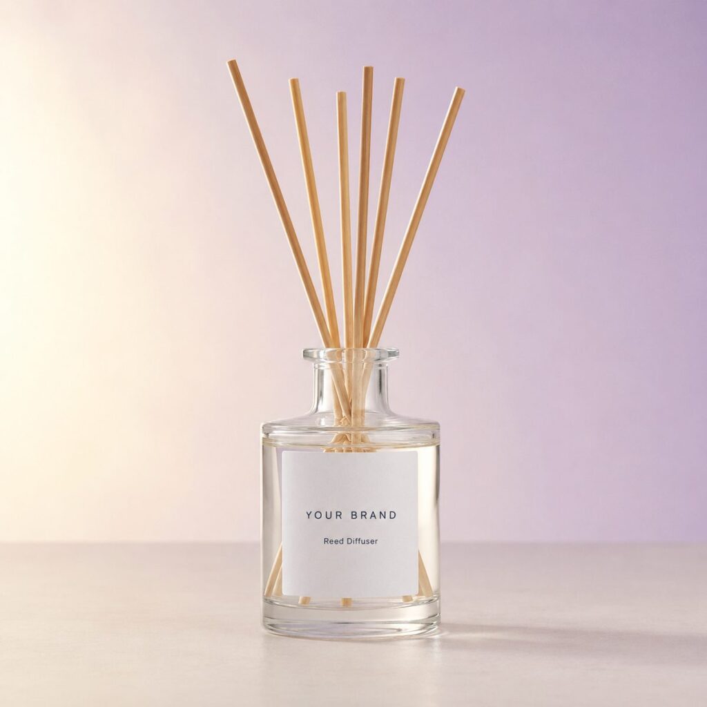 Private label car room reed diffuser product mockup, OEM Malaysia