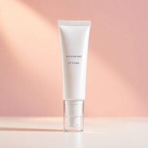 Private label cc tone corrector cream product mockup, OEM Malaysia
