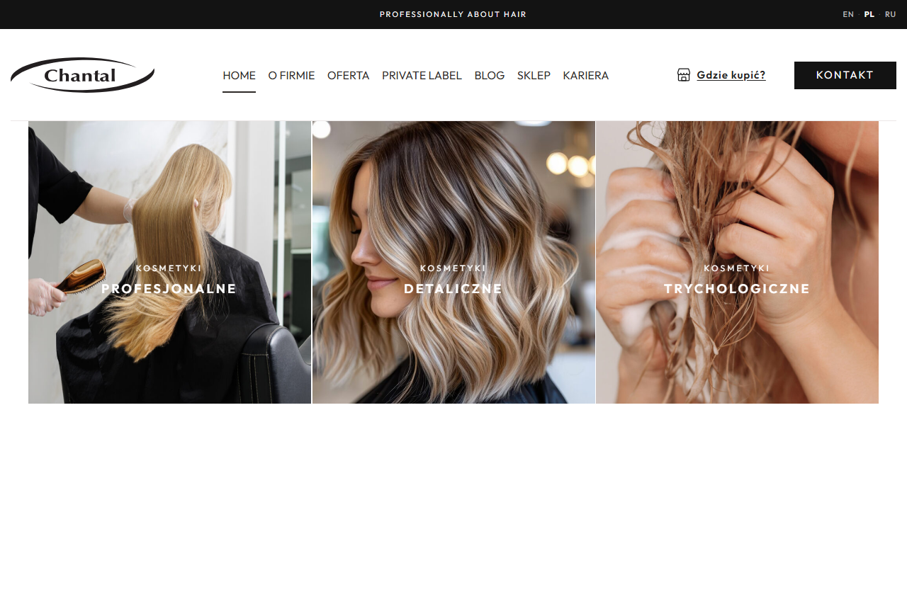 Chantal cosmetics manufacturer website