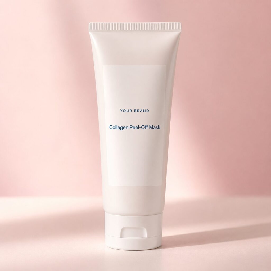 Private label collagen peel off mask product mockup, OEM Malaysia