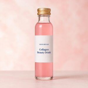 Private label collagen rtd beauty drink product mockup, OEM Malaysia