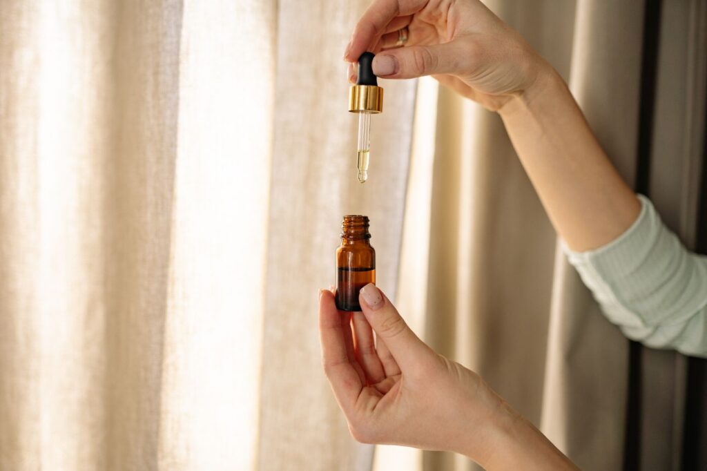 Copaiba Essential Oil in an amber glass dropper bottle - OEM private label Malaysia