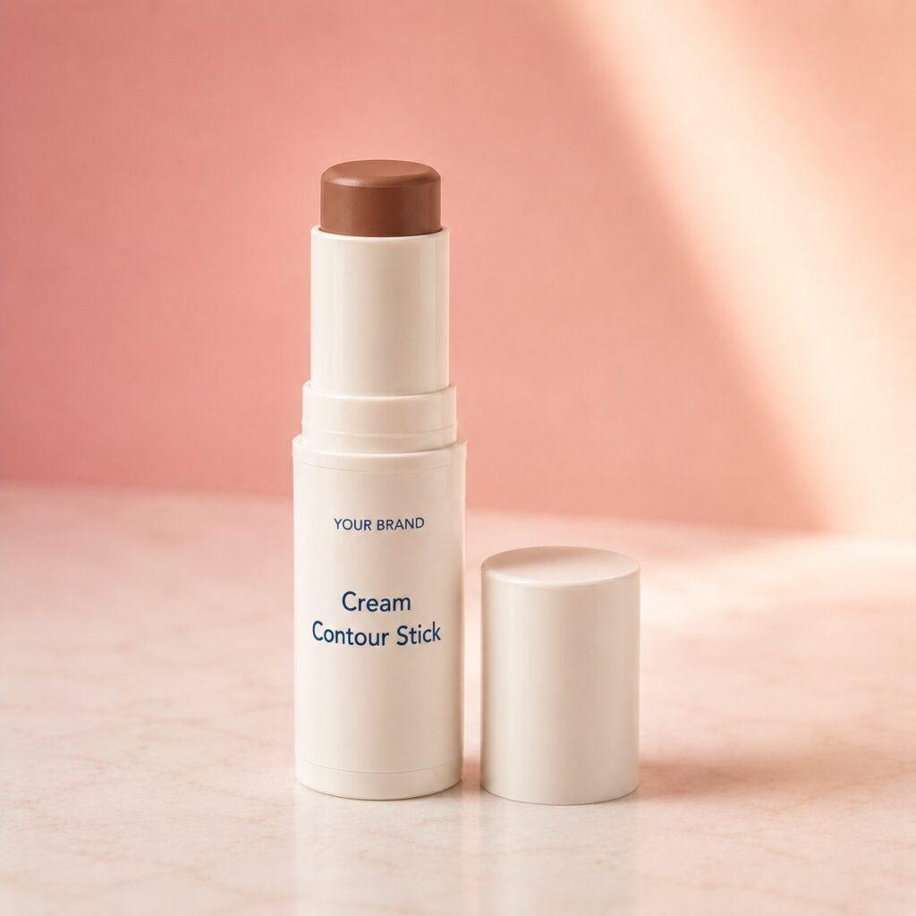 Private label cream contour stick product mockup, OEM Malaysia
