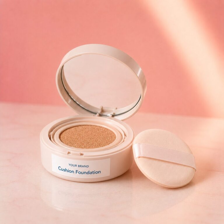 Private label cushion foundation refill product mockup, OEM Malaysia