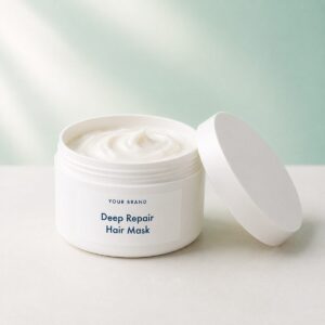 Private label deep repair hair mask product mockup, OEM Malaysia