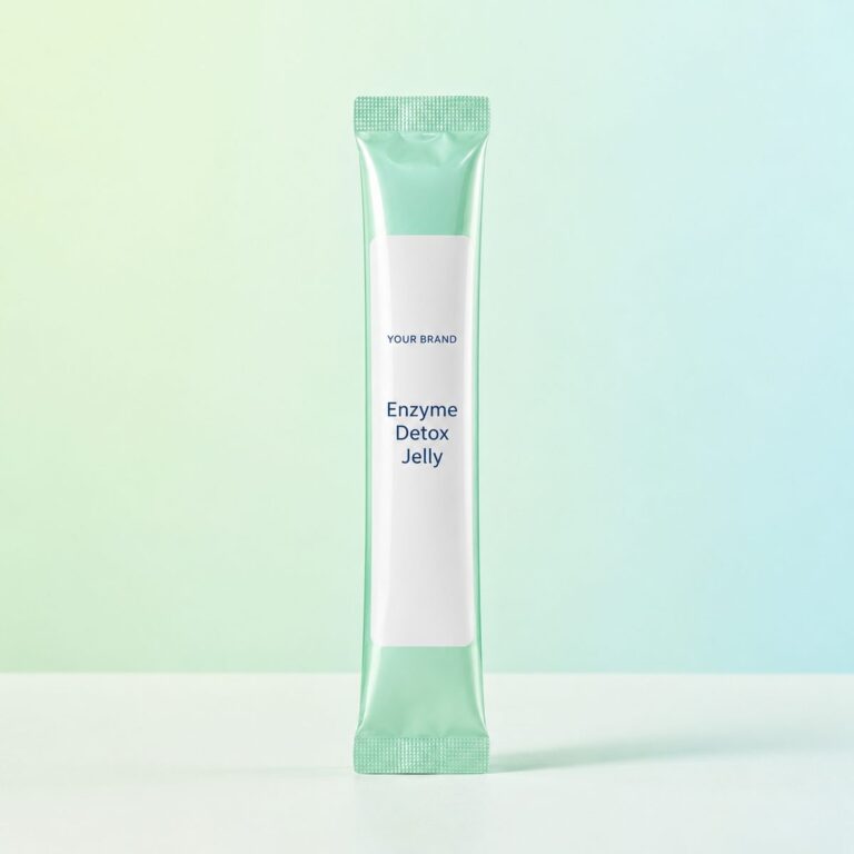 Private label enzyme detox jelly product mockup, OEM Malaysia