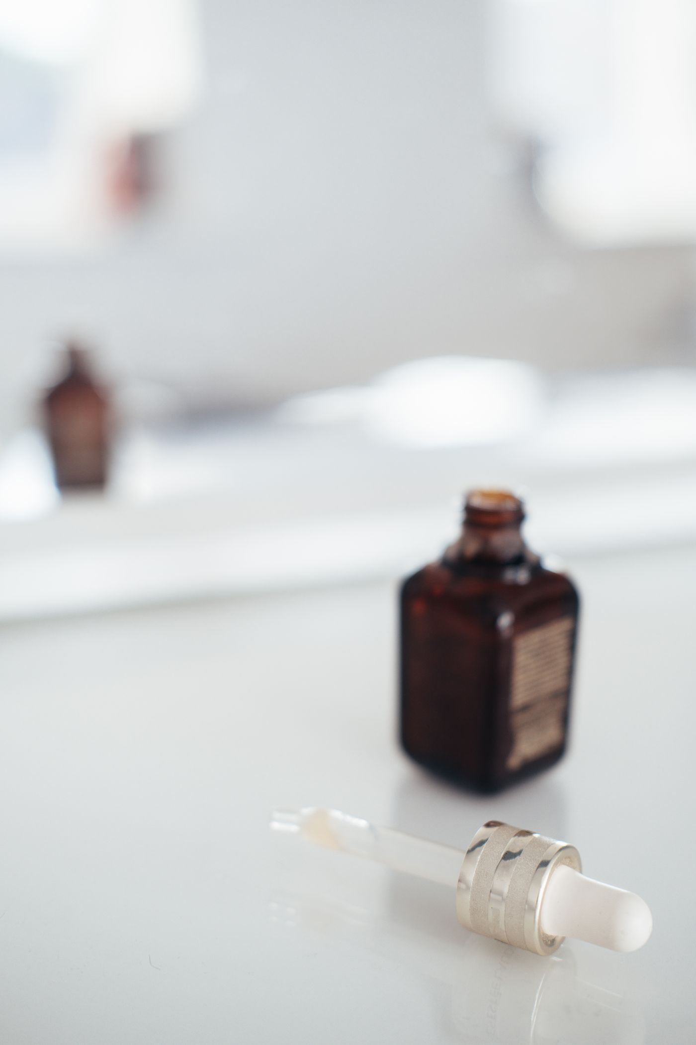 EO Hand Sanitiser in an amber glass dropper bottle - OEM private label Malaysia