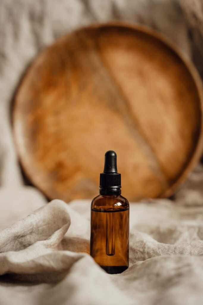 EO Lip Balm in an amber glass dropper bottle - OEM private label Malaysia