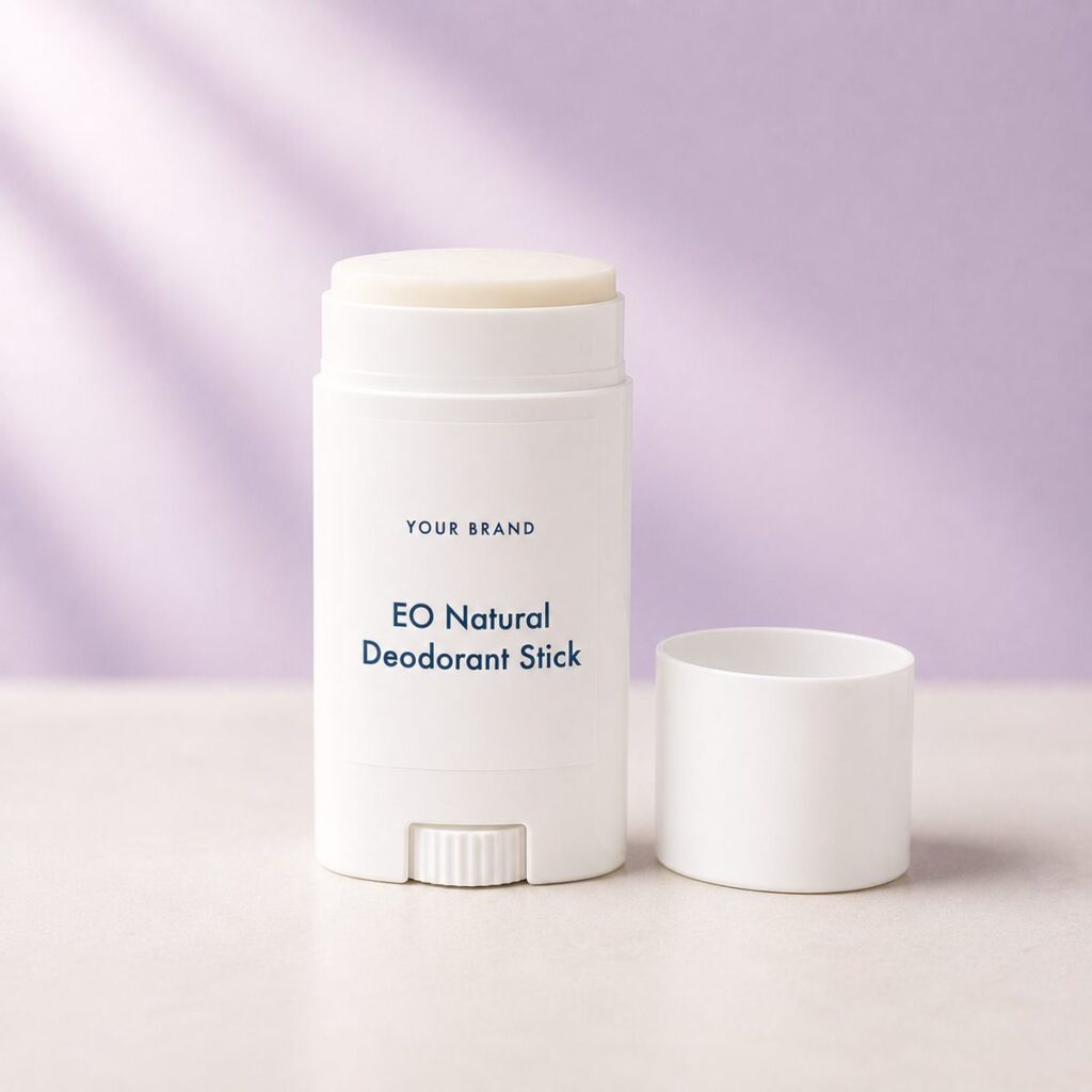 Private label eo natural deodorant stick product mockup, OEM Malaysia