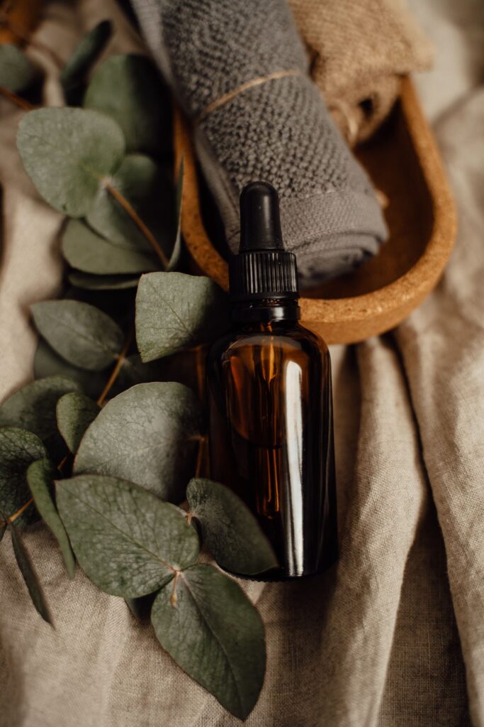 Eucalyptus Essential Oil with fresh eucalyptus - private label OEM manufacturing in Malaysia