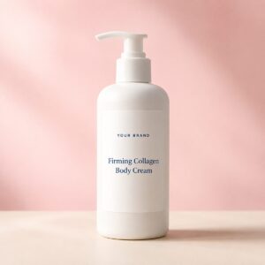 Private label firming collagen body cream product mockup, OEM Malaysia