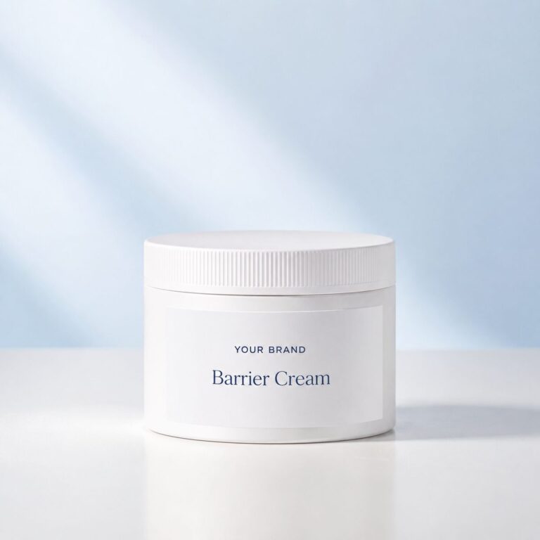 Private label fragrance free barrier cream product mockup, OEM Malaysia
