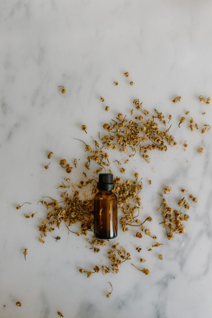 German Chamomile Essential Oil with fresh german chamomile - private label OEM manufacturing in Malaysia