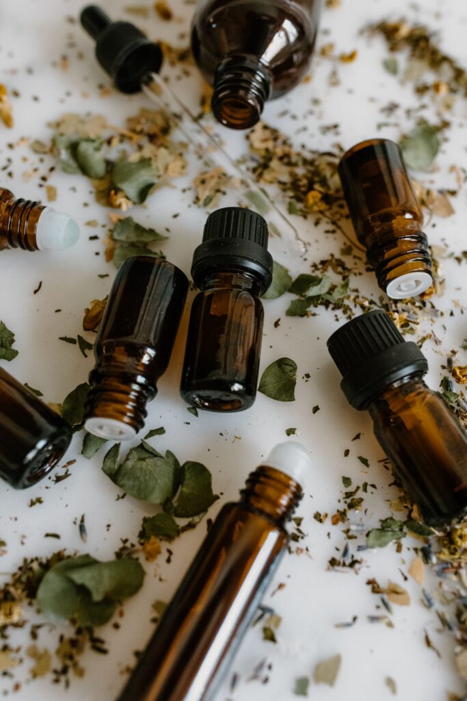 Ginger Essential Oil in an amber glass dropper bottle - OEM private label Malaysia