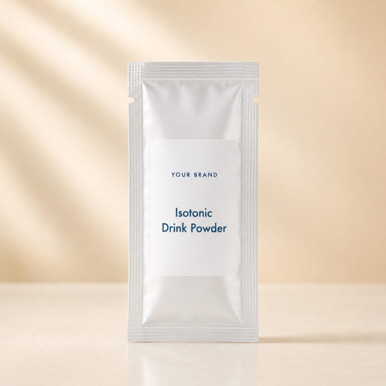 Private label isotonic drink powder product mockup, OEM Malaysia