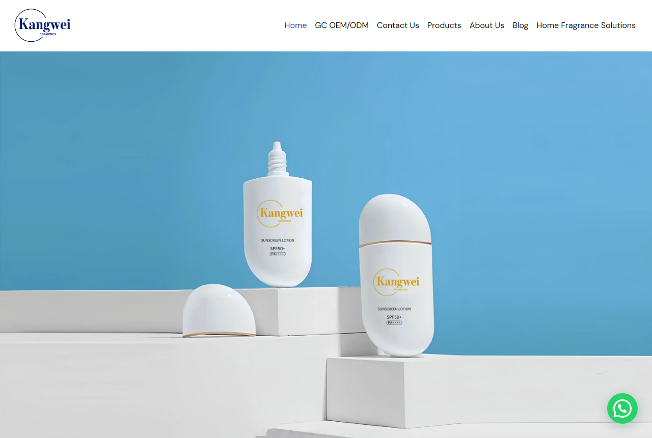 Guangzhou Kangwei Cosmetics website