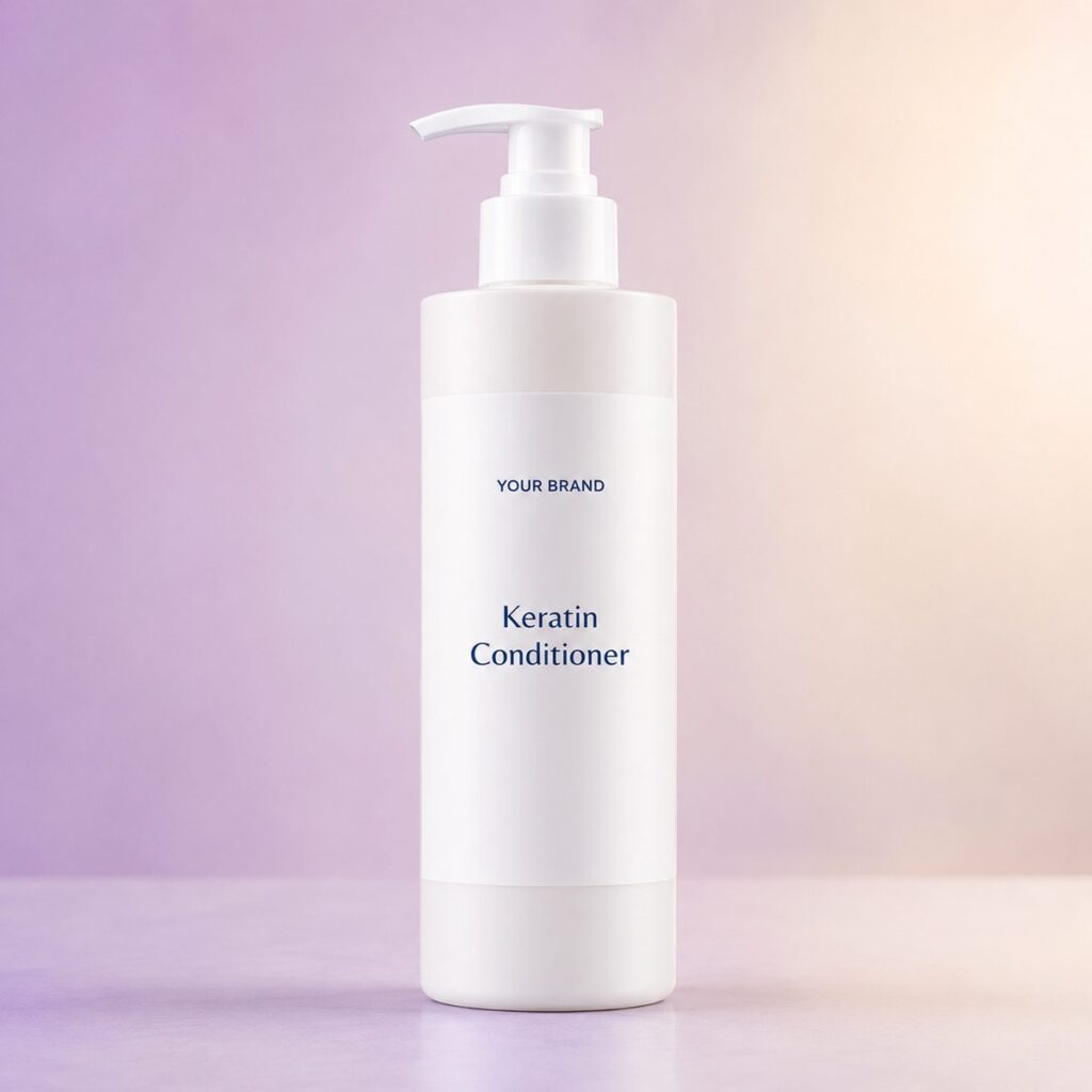 Private label keratin repair conditioner product mockup, OEM Malaysia