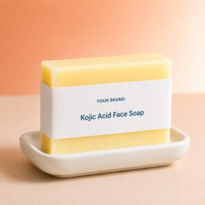 Private label kojic acid face soap product mockup, OEM Malaysia