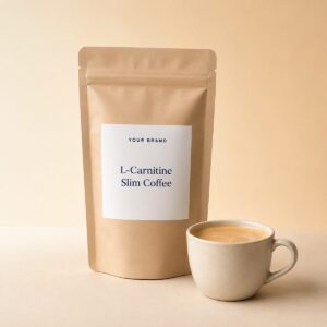 Private label l carnitine slim coffee product mockup, OEM Malaysia