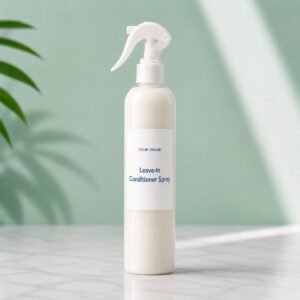 Private label leave in conditioner spray product mockup, OEM Malaysia