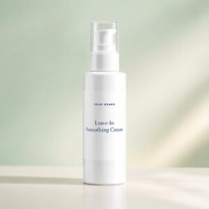 Private label leave in smoothing cream product mockup, OEM Malaysia