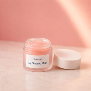 Private label lip sleeping mask product mockup, OEM Malaysia