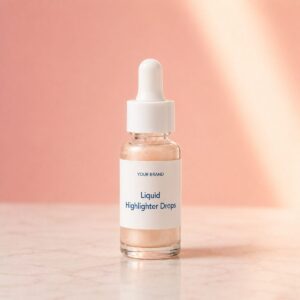 Private label liquid highlighter drops product mockup, OEM Malaysia