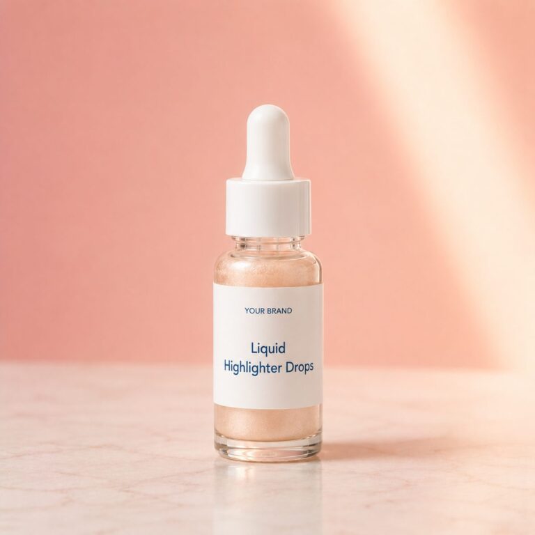 Private label liquid highlighter drops product mockup, OEM Malaysia