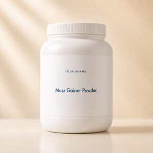 Private label mass gainer powder product mockup, OEM Malaysia