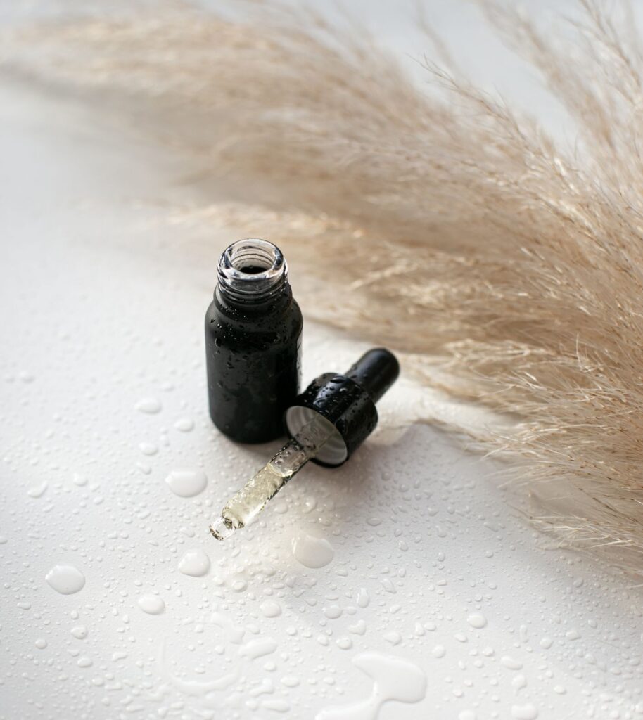 Massage & Bodywork Blend in an amber glass dropper bottle - OEM private label Malaysia