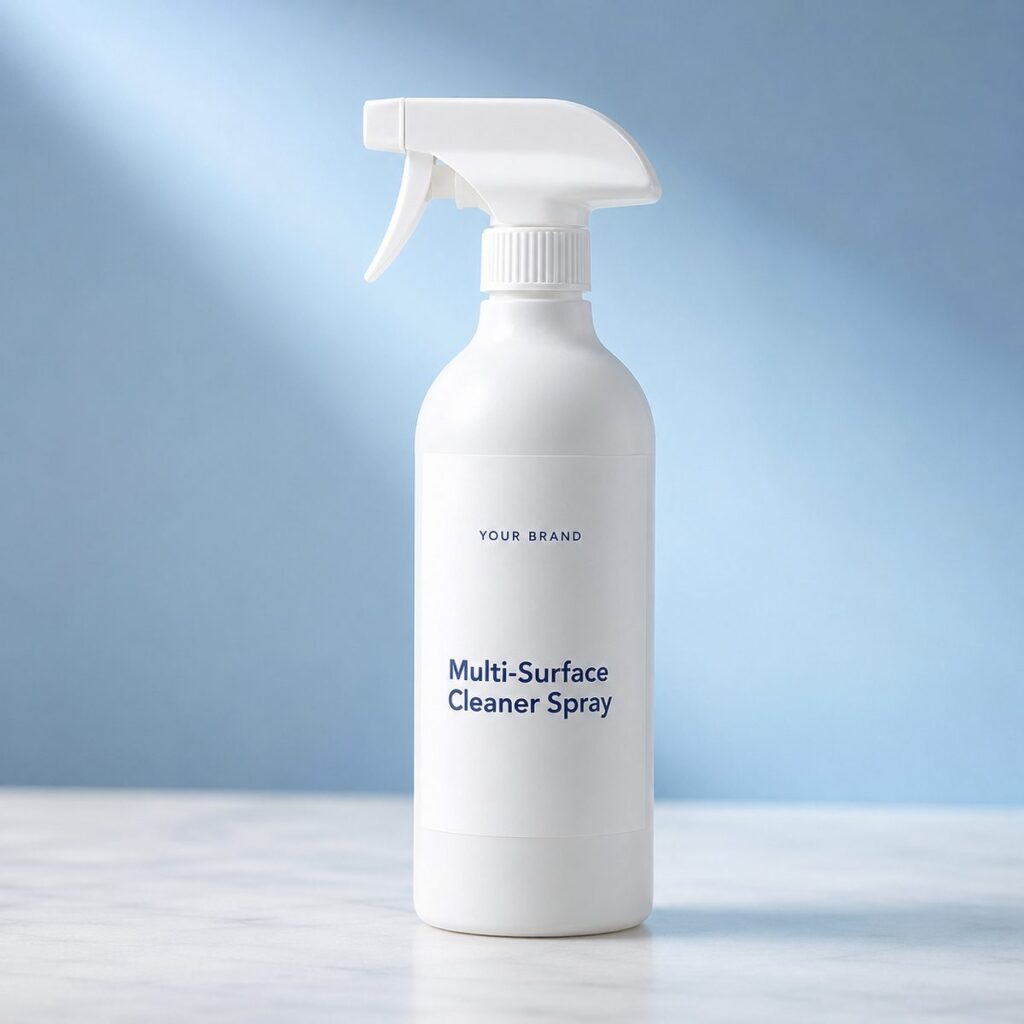 Private label multi surface cleaner spray product mockup, OEM Malaysia