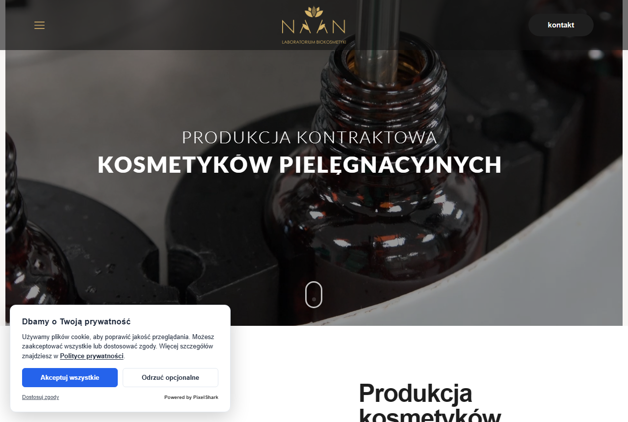 NAAN Laboratorium Biokosmetyki website