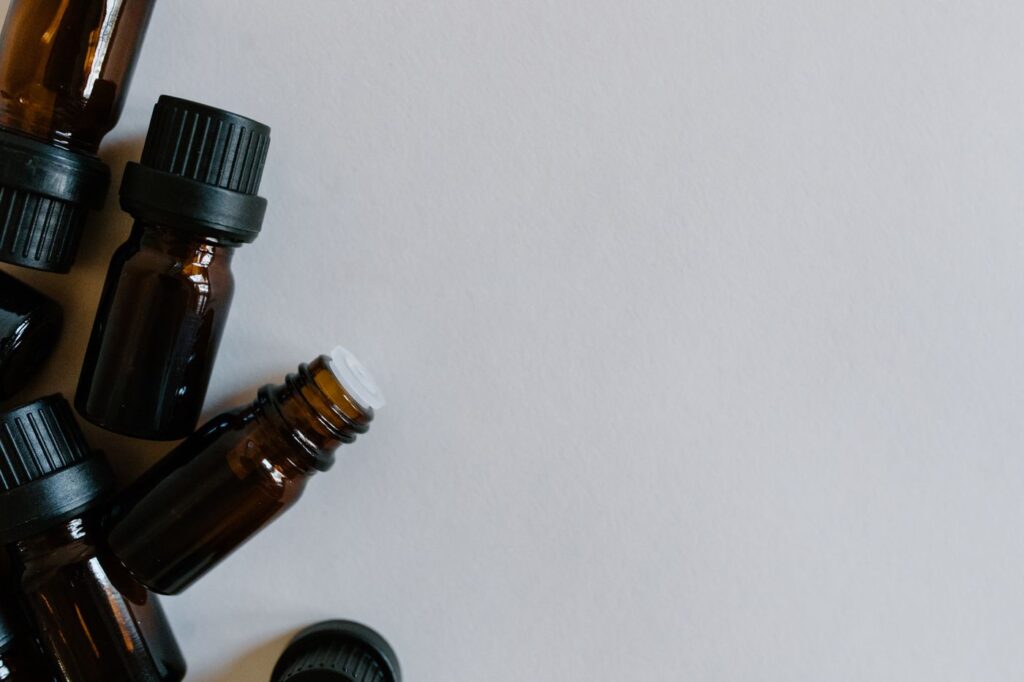 Palmarosa Essential Oil in an amber glass dropper bottle - OEM private label Malaysia