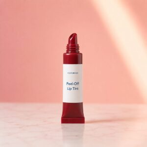 Private label peel off lip tint product mockup, OEM Malaysia