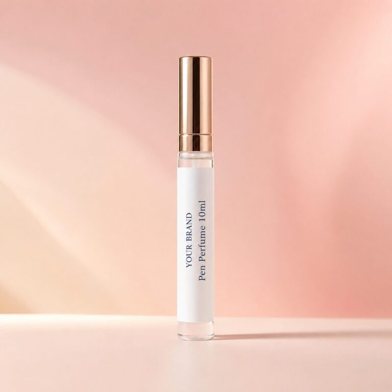 Private label pen perfume 10ml amber vanilla product mockup, OEM Malaysia