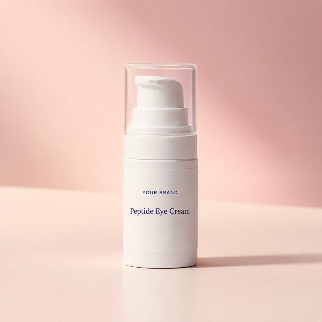 Private label peptide anti wrinkle eye cream product mockup, OEM Malaysia