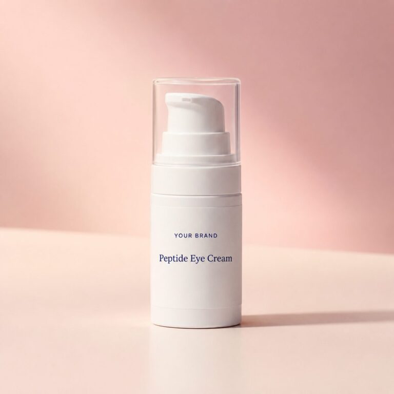 Private label peptide anti wrinkle eye cream product mockup, OEM Malaysia