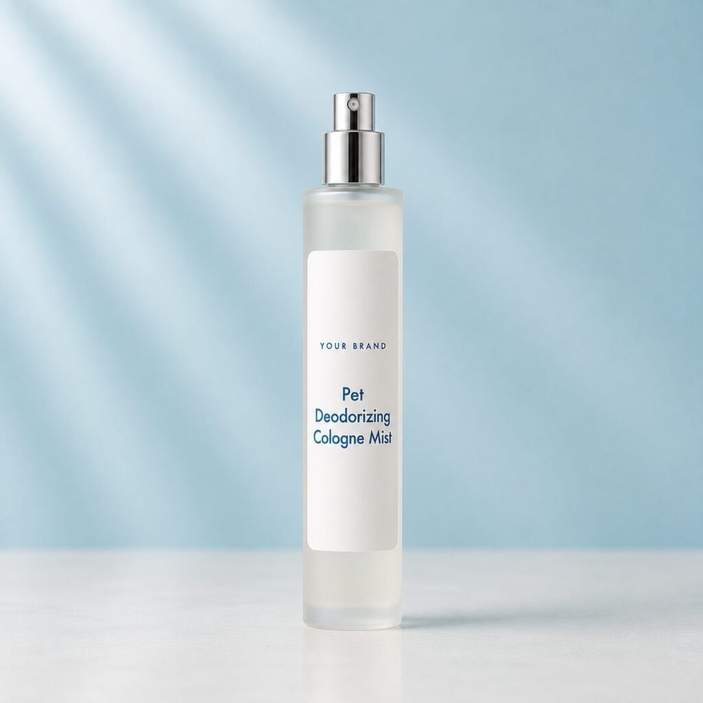 Private label pet deodorizing cologne mist product mockup, OEM Malaysia